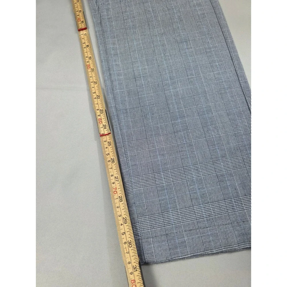 Banana Republic Aiden Fit Mens 34x32 Blue Glen Plaid Cotton Chino Pants Slim